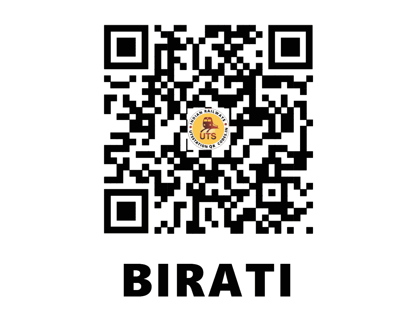 UTS QR Code for BIRATI - BBT (ER - WEST BENGAL)